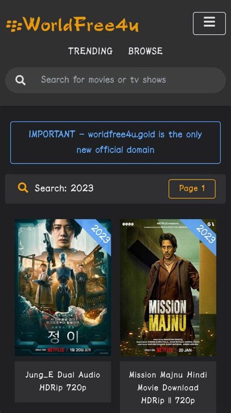 Worldfree4u: Latest HD Bollywood, Hollywood, and South Movies